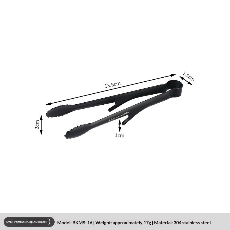 Campingmoon SOLO Barbecue Tong Ultralight Food Clips With Stand Kitchen Grilling Clips Fruit Serving Chopsticks Non-Slip Ice Clips Outdoor Cookware