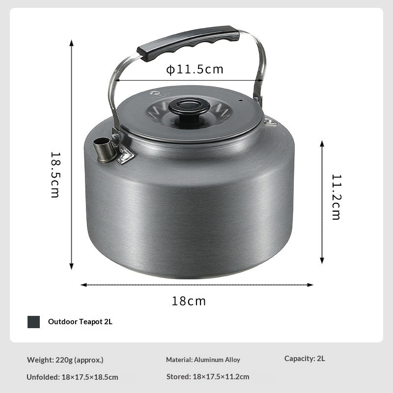 CAMPINGMOON S800 S1000 S1500 Aluminum Alloy Teapot Portable Ultralight 1L 1.5L Kettle Hot Boil Boiling Water Coffee Pot With Storage Bag Backpacking