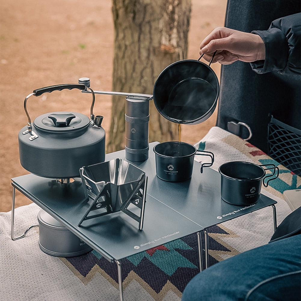 CAMPINGMOON CC-115/152 Manual Coffee Grinder Portable Premium Coffee Bean Mill Stainless Steel Camping Outdoor Hand Crank Coffee Grounds Maker Grinding Equipment Camping Moon Small Medium