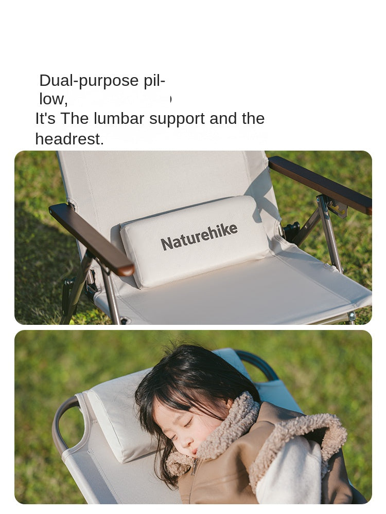Naturehike FLOURISH LOUNGER T02 Reclining Chair Portable Foldable Lightweight Four Gear Adjustable Folding Recliner Tall Backrest Load Bearing Up To 120kg