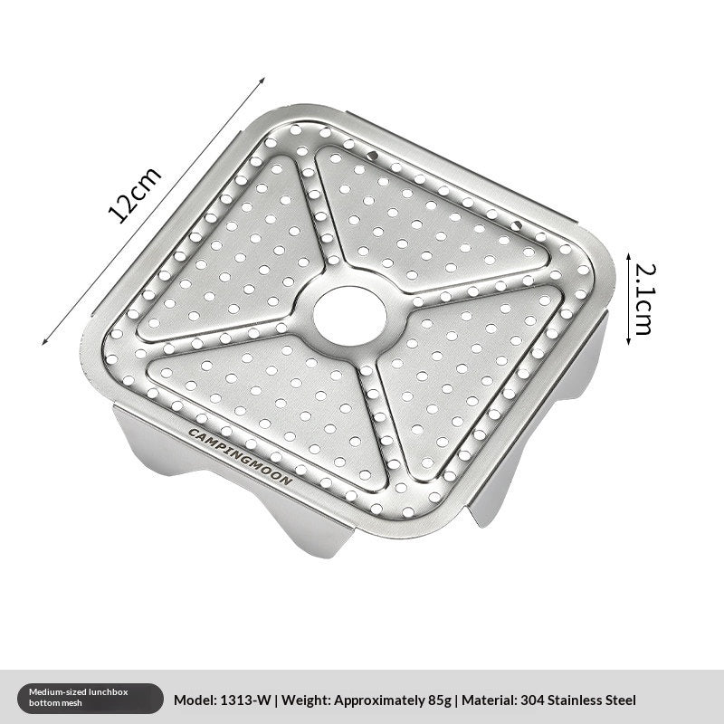 Campingmoon Square Lunch Box Portable Lightweight Aluminum Oxide Open Flame Heated Outdoor Picnic Camping Cookware Kitchenware