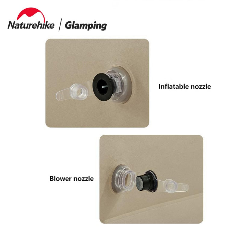 Naturehike 36cm Height Air Inflatable Bed 1P 2P 3P Automatic Self-inflating Electronic USB Chargeable Pump Mats High Sleeping Pad Inflatable Mattress