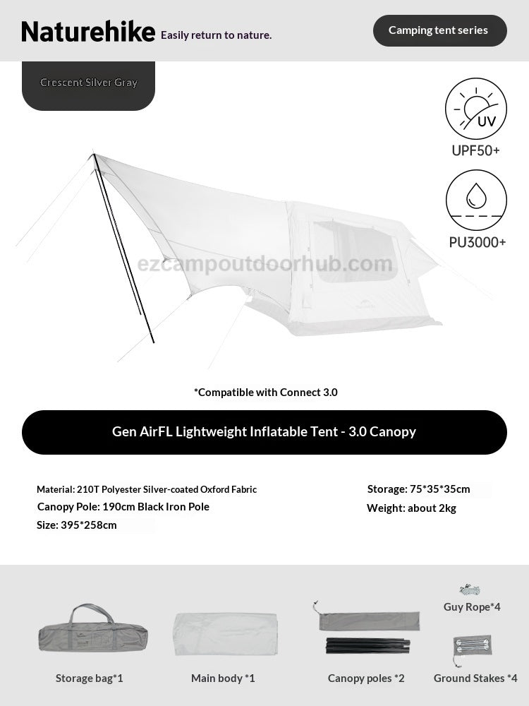 Naturehike 2026 AIR FL 13.0 / 6 0 / 3.0 Modular Tent Portable 6-8 Persons Air Inflatable Camping Tent Multiple Setups TPU Panoramic Sunroof Outdoor