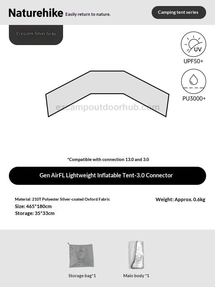 Naturehike 2026 AIR FL 13.0 / 6 0 / 3.0 Modular Tent Portable 6-8 Persons Air Inflatable Camping Tent Multiple Setups TPU Panoramic Sunroof Outdoor