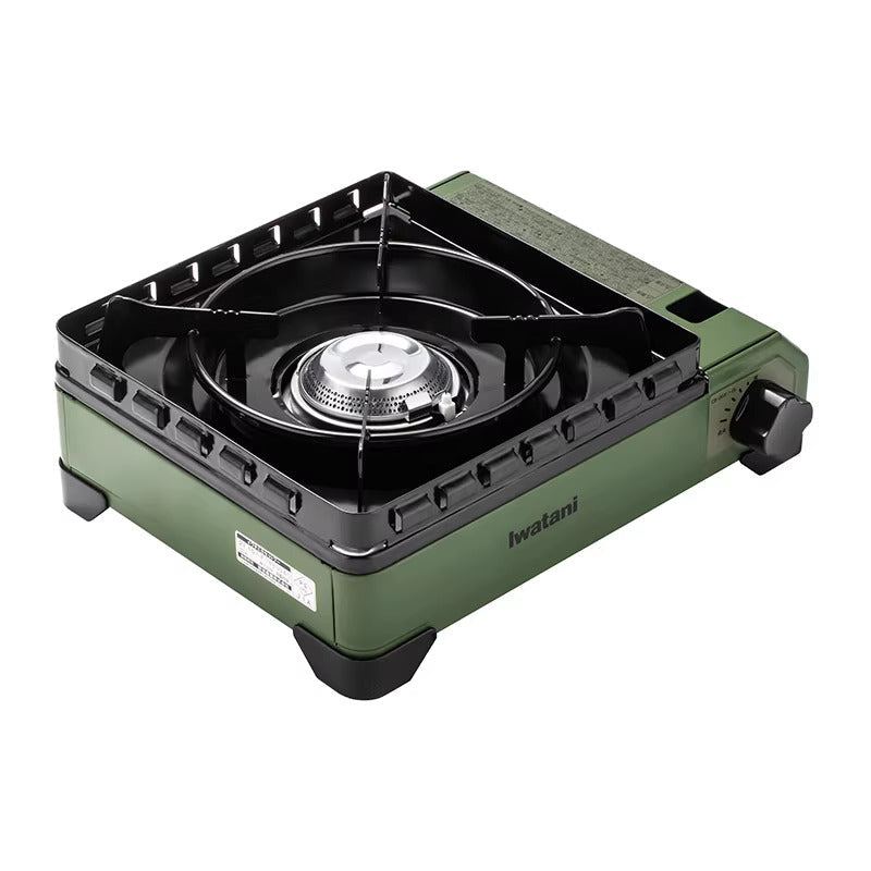 Iwatani Tough Maru Cassette Stove Portable Lightweight Butane Canister Stove with Integrated Double Windshield With Storage Case