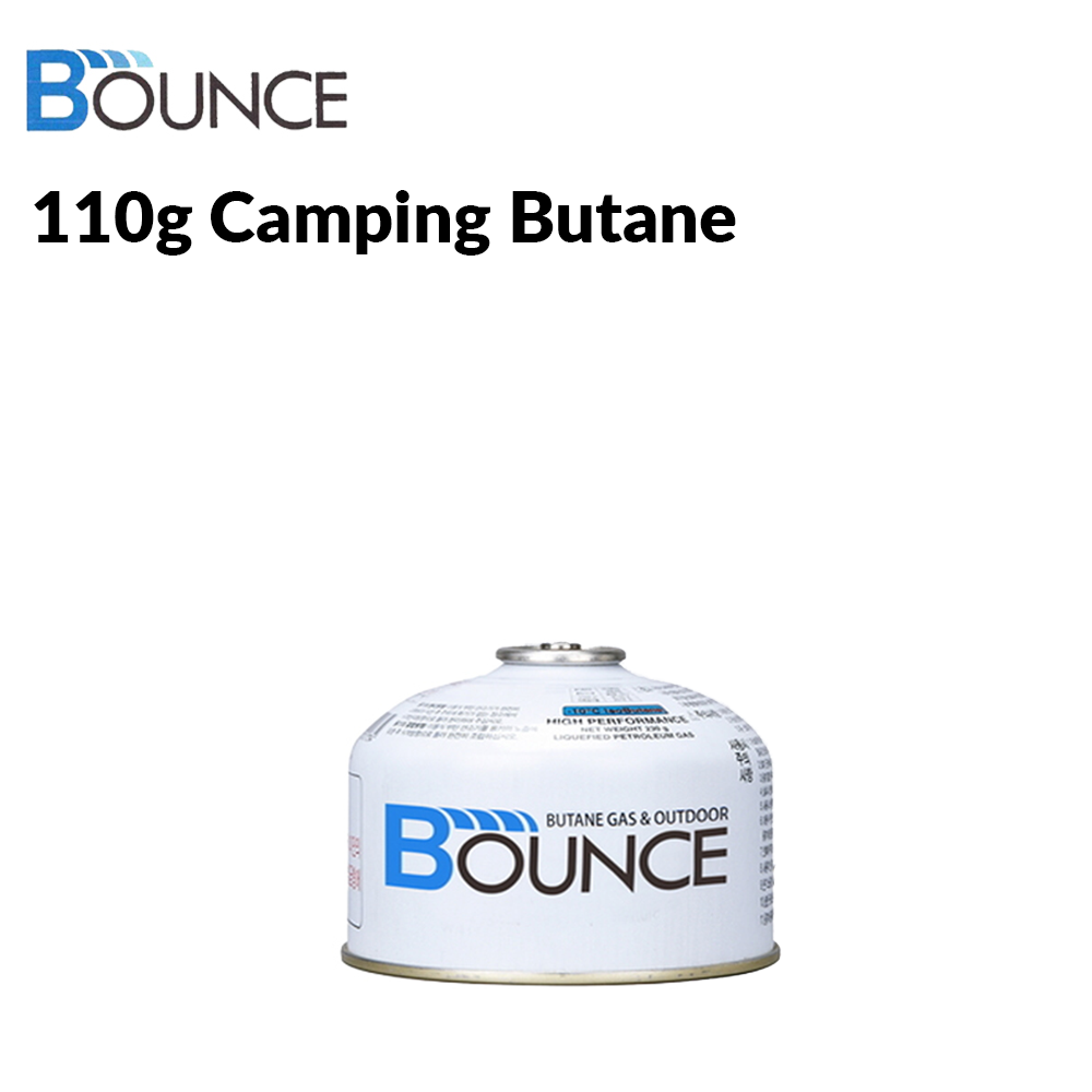 BOUNCE Camping Butane Gas Screw Type Valve 110G 230G 450G Isobutane Fuel Canister Can for Camp Portable Cooking Stove Torch Burner Lamp Lantern Light Original ISO Butane Propane Outdoor Portable