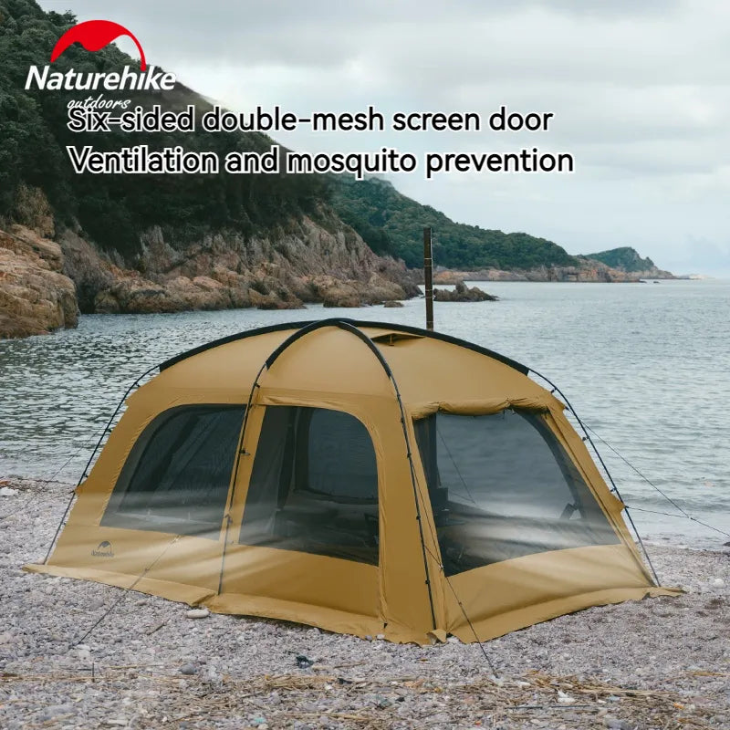 Naturehike DUNE Series 10.9 4 Season 1 Detachable Bedroom 1 Living Room Camping Tunnel Tent Extended Large Canopy 3 to 6 Person 10.9m² Space Waterproof UPF50+ Nature Hike Outdoor Shaqiu