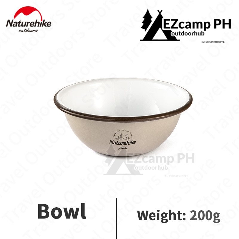 Naturehike Premium Enamel Coated Tableware Cup Dish Plate Bowl Coffee Mug Camping Outdoor Dinnerware Mug Glass Glazed Glossy Finish Elegant Utensil