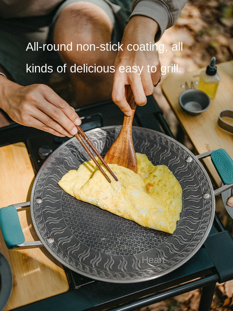 Naturehike Barbecue Grill Pan Portable Multipurpose Foldable Non-Stick Stainless Steel Baking Pan Tray Cooking Grill Frying Pan Partition Heating Design