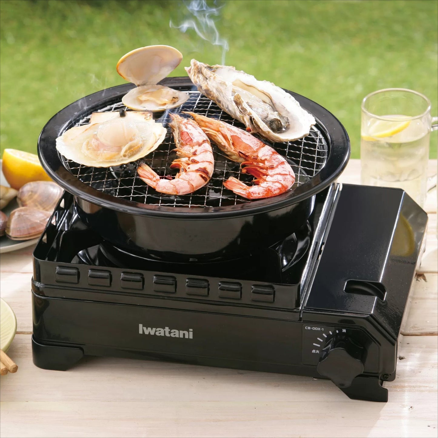 Iwatani CB-A-AMP ABURI Barbecue Net Grill Plate Portable Lightweight Large Grill Steel Plate With 2 ABURI Grill Screens For Outdoor Indoor Camping Travel Use