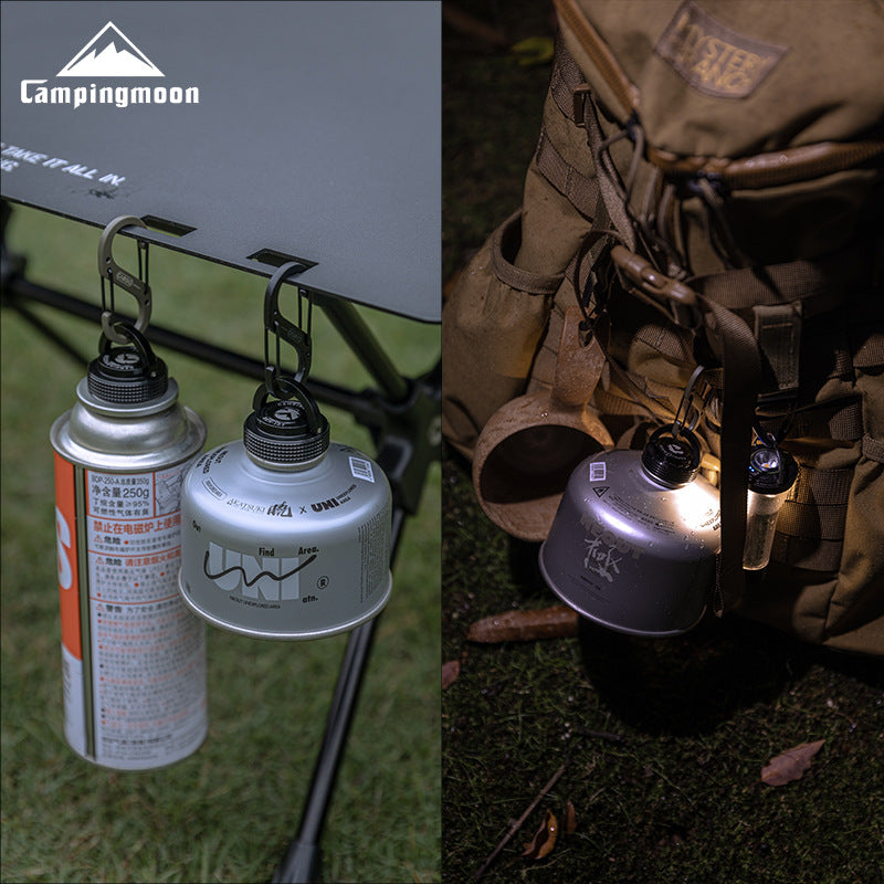 Campingmoon Canister Magnetic Hanging Ring Cover Portable Ultralight Butane Flat Gas Tank Protective Hang Ring For Screw And Nozzle Type Fuel Can