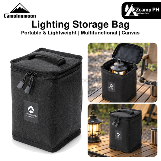 Campingmoon Lighting Storage Bag Multifunctional Large Canvas Lighting Tote Bag Lantern Gas Lamp Shockproof Bag Stove Flat Gas Canister Outdoor