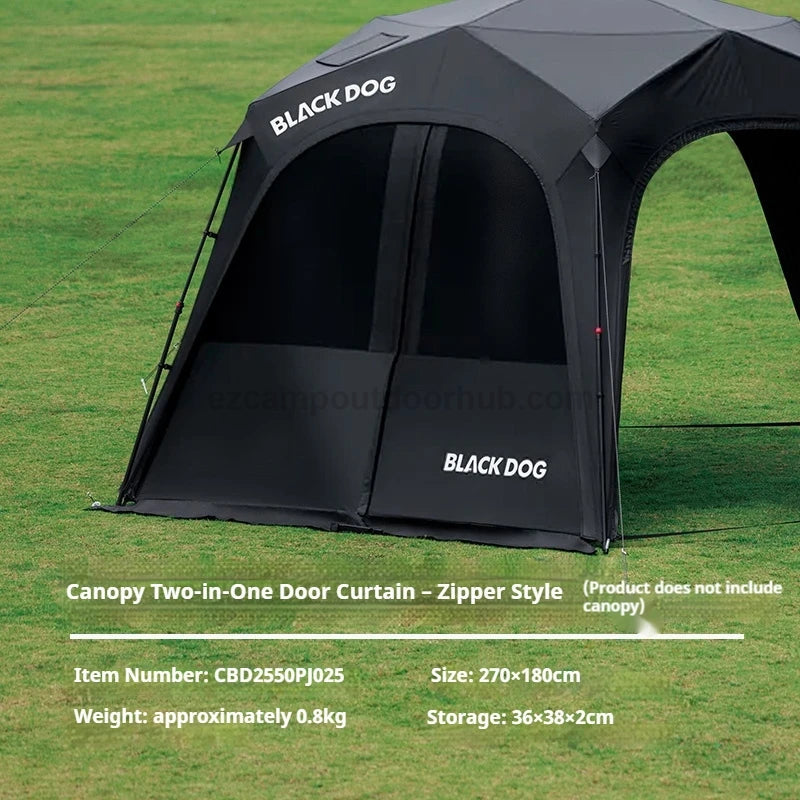 Blackdog STARRY DOME Pentagonal Canopy Zipper Version Quick Open Sunshade Self-Supporting Canopy Outdoor Black Coated Vinyl Tent Rainproof Sunscreen Windproof