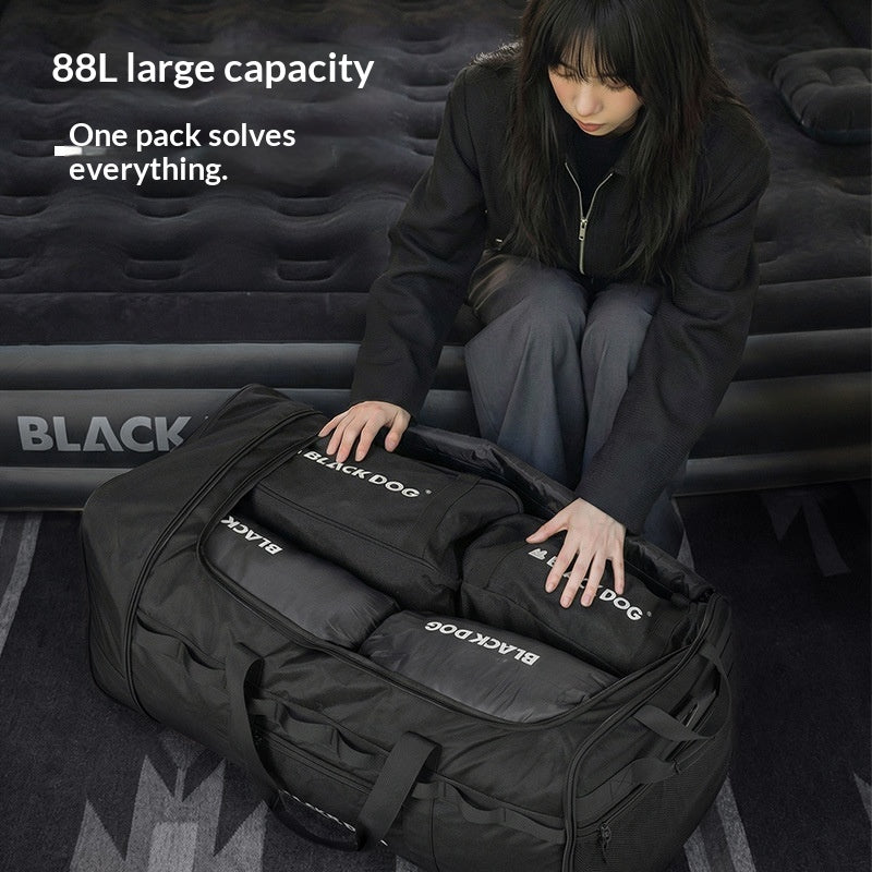 Blackdog Rolling Duffel Storage Bag Portable Folding 88L/123L Capacity PVC Roller Wheel Carry Utility Bag Compact Storage Outdoor Camping Equipment