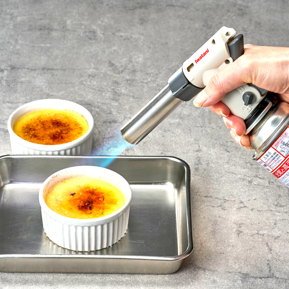 Iwatani CB-TC-CKWH Cooking Torch Burner Portable Lightweight Cassette Gas Grilling Master Butane Fire Gun Lighter Flamethrower Adjustable Flame