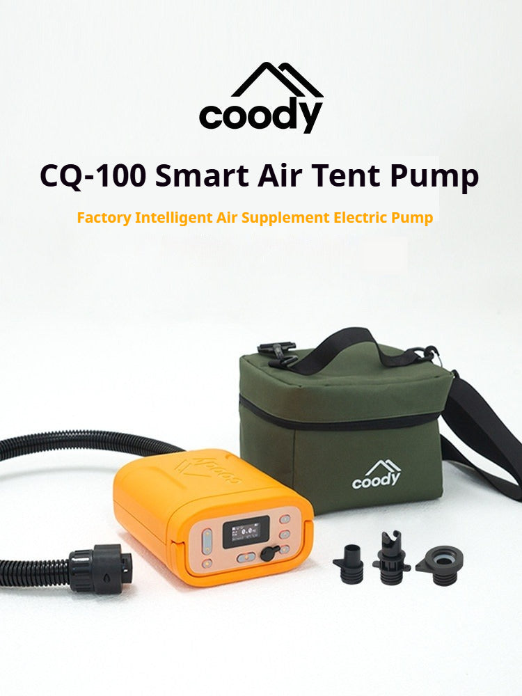 Coody CQ-100 Smart Air Tent Pump High Pressure Automatic Air Replenishment Wireless Electric Pump Rechargeable Battery 0-10 PSI Outdoor Accessories