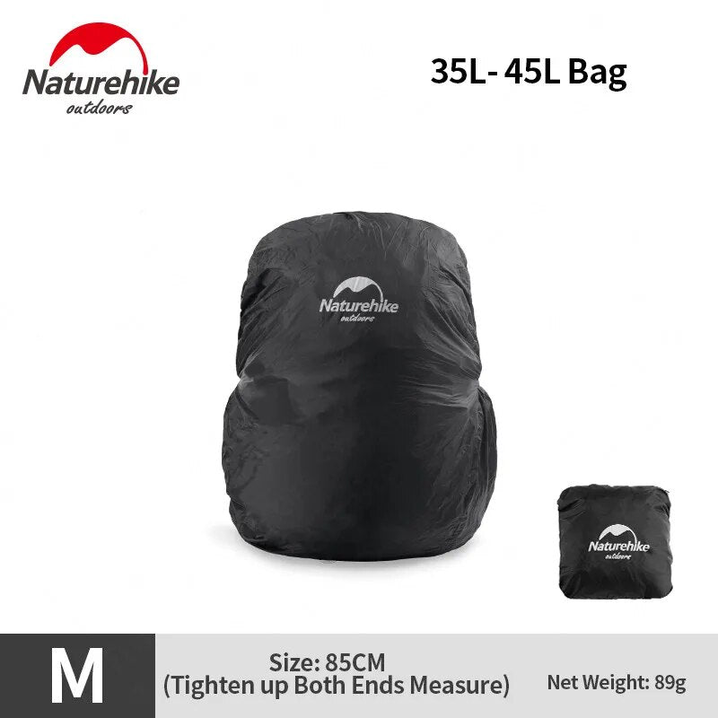 Naturehike Backpack Rain Cover Portable Lightweight 35-75L Dustproof Waterproof Backpacks Cover Nylon Fabric Riding Cycling Mountaineering Travel Camping Hiking Trekking Original Nature Hike