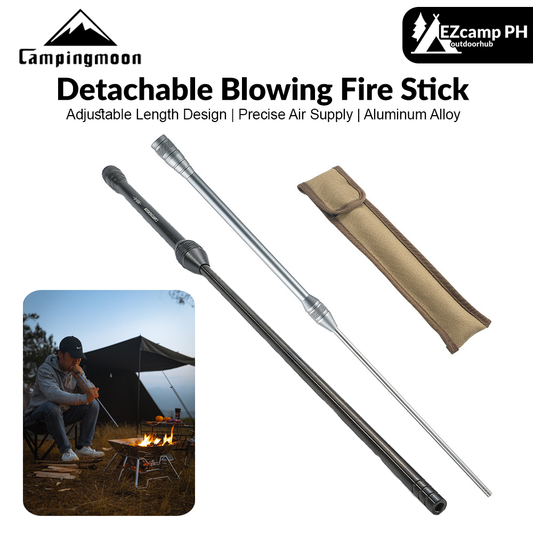 Campingmoon Detachable Blowing Fire Stick Portable Ultralight Fire Blowpipe Blow Fire Tube High Effective Outdoor Firing Tool Camping Hiking Beach Picninc Travel Heavy Duty Original Camping Moon