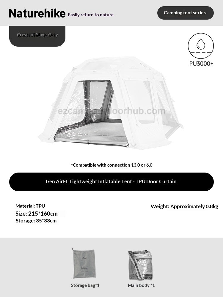 Naturehike 2026 AIR FL 13.0 / 6 0 / 3.0 Modular Tent Portable 6-8 Persons Air Inflatable Camping Tent Multiple Setups TPU Panoramic Sunroof Outdoor