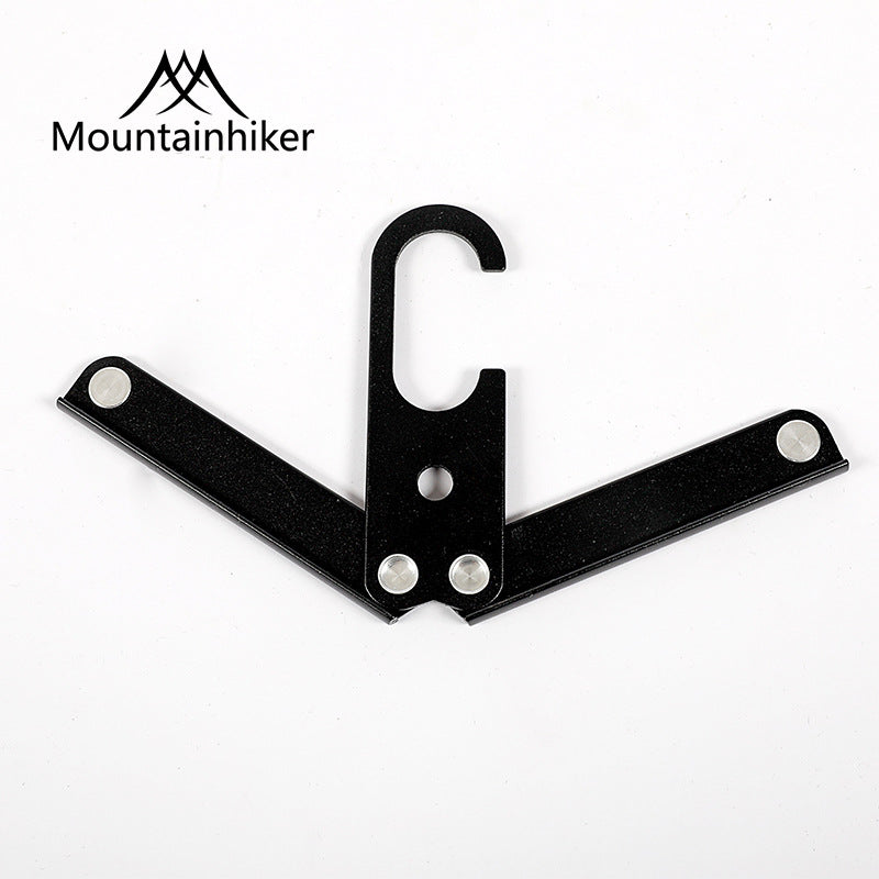 Mountainhiker Foldable Clothes Hanger Portable Ultralight Compact Folding Aluminum Alloy Indoor Outdoor Household Hanger Easy to Store Travel