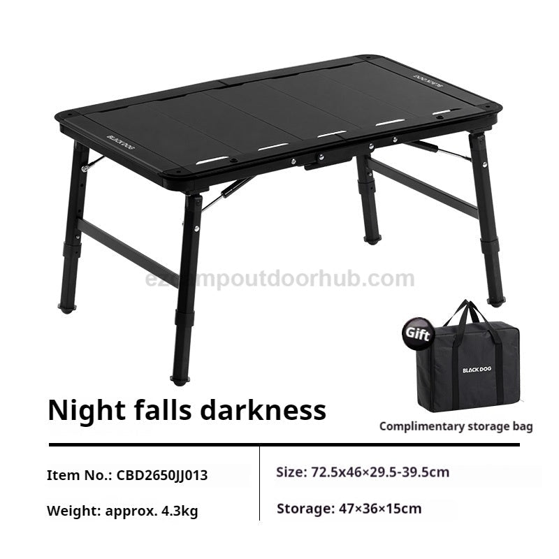 BLACKDOG IGT Tactical Hydraulic Table Portable Quick Opening Tactical Desk Aluminum Alloy 3 Level Adjustable Height Outdoor Camping BBQ Picnic