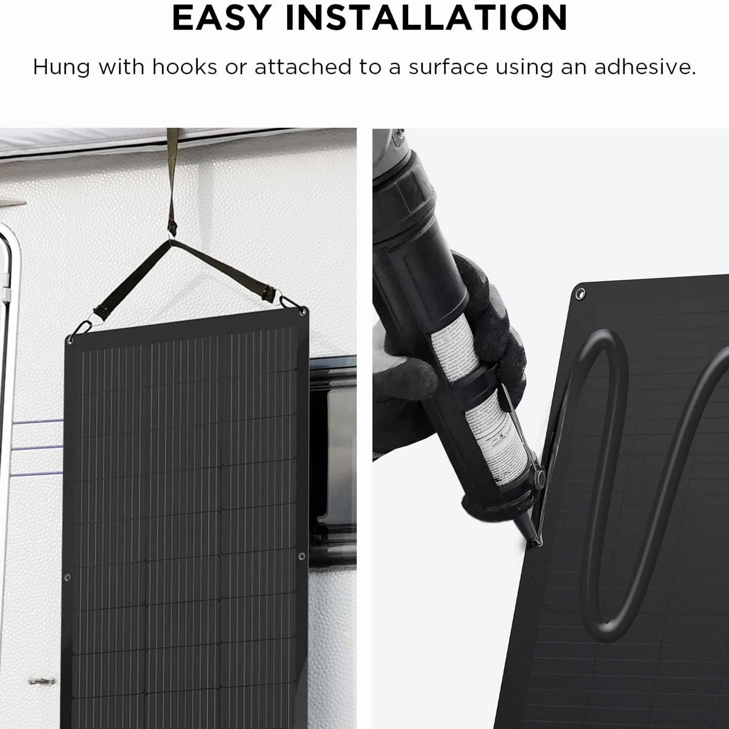 Ecoflow 100W Flexible Solar Panel Portable Lightweight IP68 Weatherproof Fast Charging With High Solar Conversion Monocrystalline Silicon Solar Panel