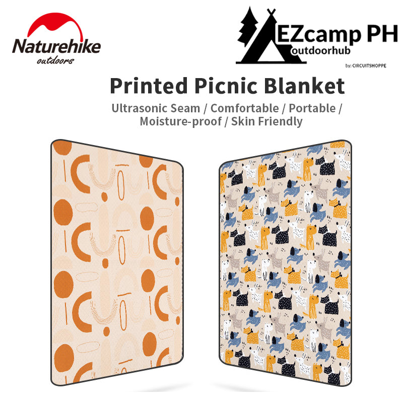 Naturehike Printed Picnic Mat Blanket Portable Waterproof Washable Double-Sided Outdoor Camping Comfortable Foam Pad Small Medium Large