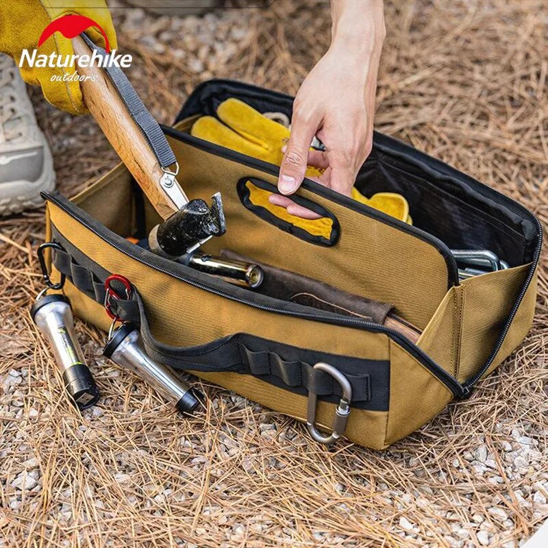 Naturehike Folding Tool Storage Bag Portable Multiple Purpose Hand Carry Bags Camping Tent Accessories Organizer Tool Kits Hiking Outdoor Picnic Travel Bag Heavy Duty Original Nature Hike