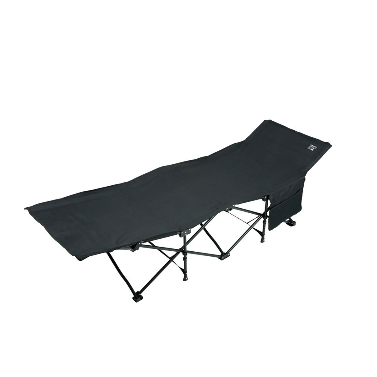 CAPTAIN STAG UB-2004 Camping Bed Portable Lightweight Foldable CS Black Label Folding Cot Wide Design With Side Pocket Load Bearing 80kg Bed Outdoor