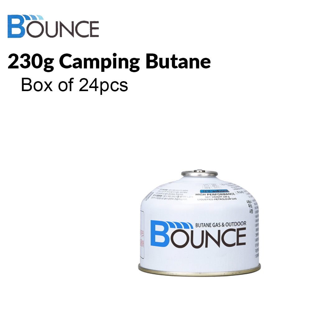 BOUNCE Camping Butane Gas Screw Type Valve 110G 230G 450G Isobutane Fuel Canister Can for Camp Portable Cooking Stove Torch Burner Lamp Lantern Light Original ISO Butane Propane Outdoor Portable