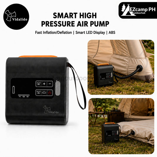 Vidalido Smart High Pressure Air Pump Portable Automatic Inflation & Deflation Electric Air Pump Fast Charging 5000mAh Battery Outdoor Camping