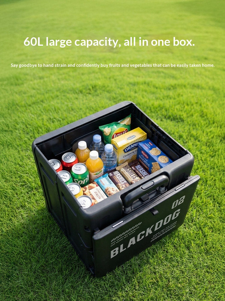 Blackdog Multifunctional Folding Storage Cart Portable Collapsible Trolley 60L Large Capacity Multipurpose Table Storage 2 Door Design Outdoor Camping