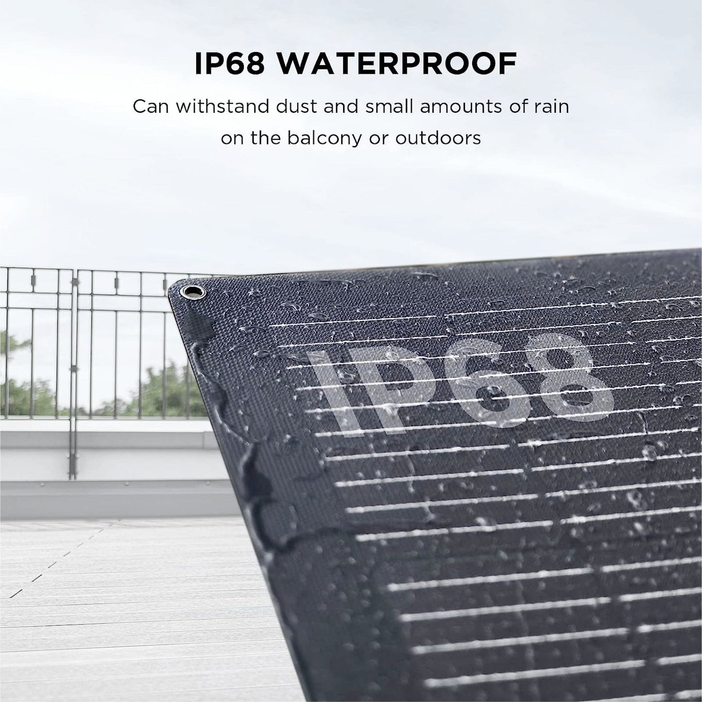 Ecoflow 100W Flexible Solar Panel Portable Lightweight IP68 Weatherproof Fast Charging With High Solar Conversion Monocrystalline Silicon Solar Panel