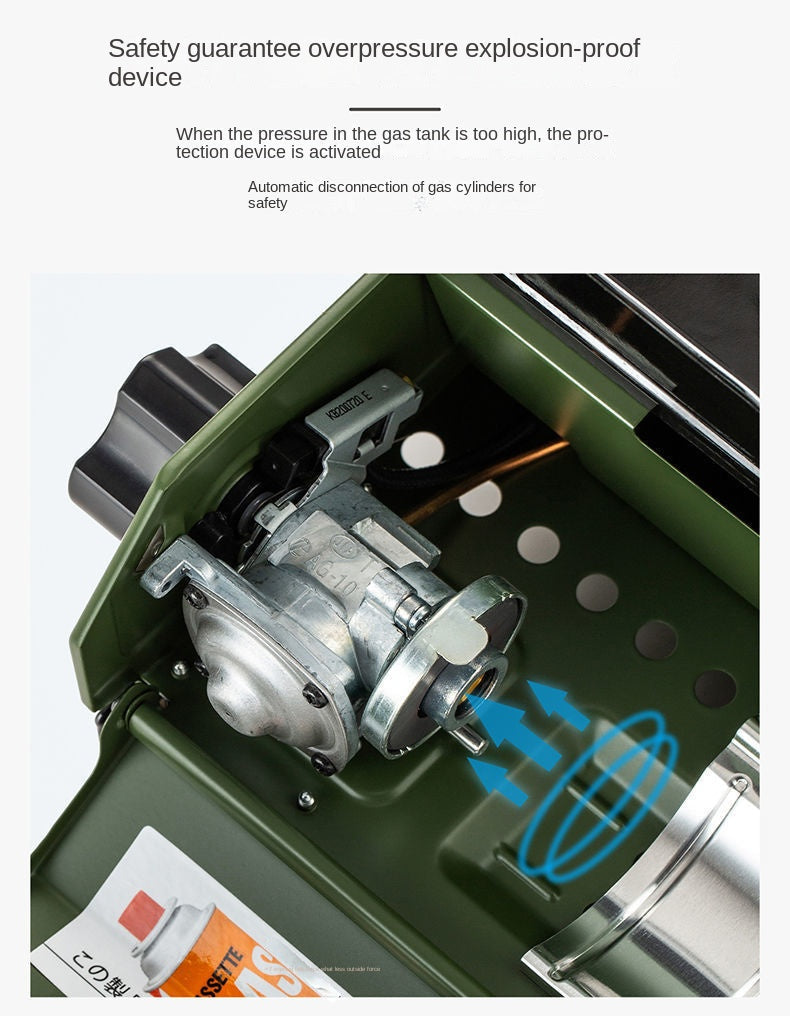 Iwatani Tough Maru Jr. Outdoor Stove Portable Butane Canister Cassette Stove With Double Integrated Windshield And Storage Case