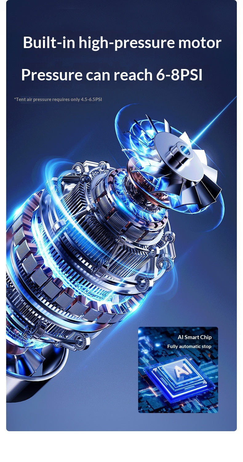 Blackdog Electric Air Inflatable Pump Portable Lightweight High Pressure Tent Inflation Pump 2000mAh USB Charging Camping Outdoor