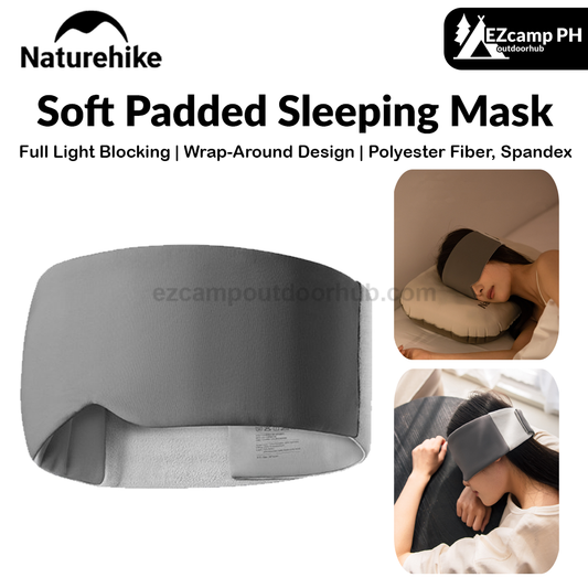 Naturehike Soft Padded Sleeping Mask Full Light Blocking Eyepatch Comfortable Wrap-Around Design Travel Sleep Eyeshade Home Outdoor Camping Rest