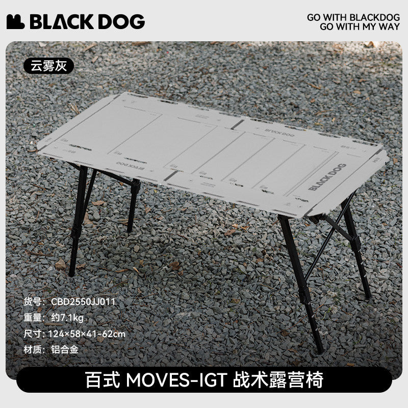 Blackdog MOVES Modular IGT Tactical Table Portable Black Folding Large Integrated Grill Table Up To 4.5 Units Of IGT Space Camping Kitchen BBQ Stove Table