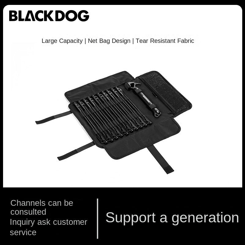 BLACKDOG Camping Equipment Tent Peg Stakes Ground Nails Hammer Tool Storage Bag Case Ground Nail Storage Bag Camping Tent Accessories Bag Ground Nail