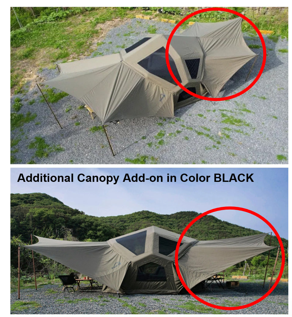 Coody BESTONA AIR Premium Dome Shell Spherical Large Space Air Inflatable Tent Heightened Enlarged All Season Tent Black Beige Army Green