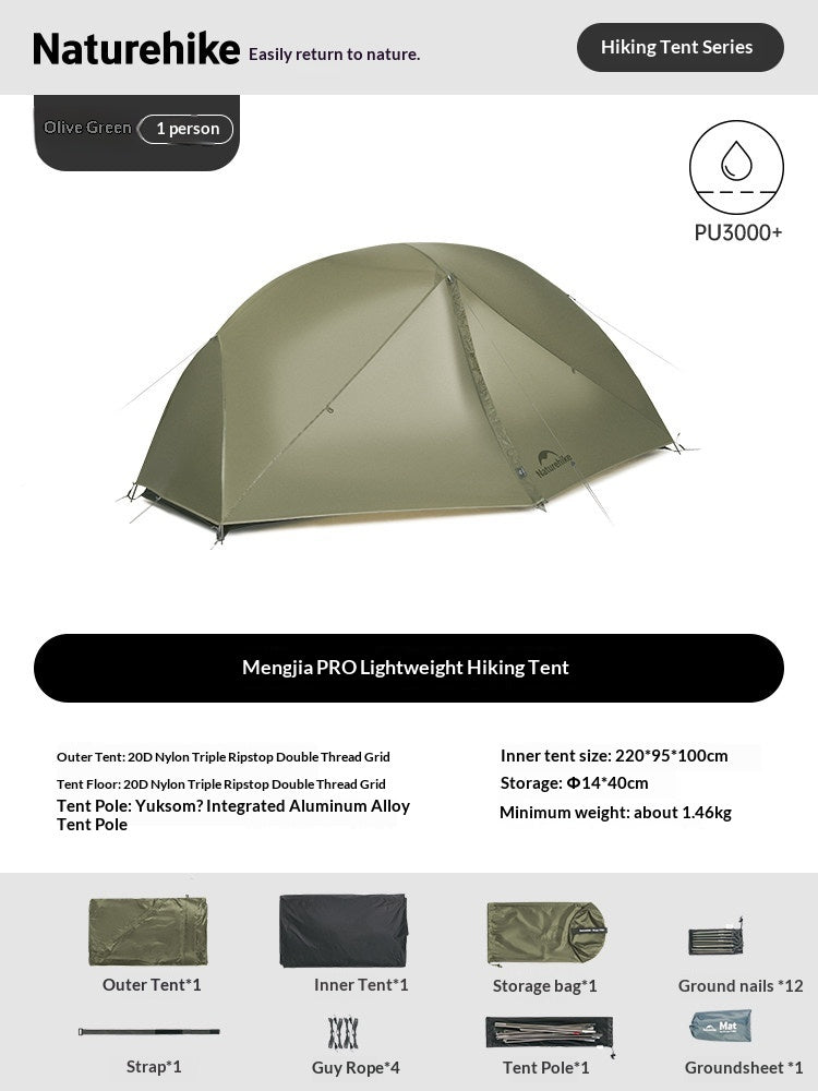 Naturehike MONGAR Series - UL, PRO & BASE Tents Collections Portable Ultralight 1-3 Persons Rainproof Expandable Canopy Double Layer Hiking Tent