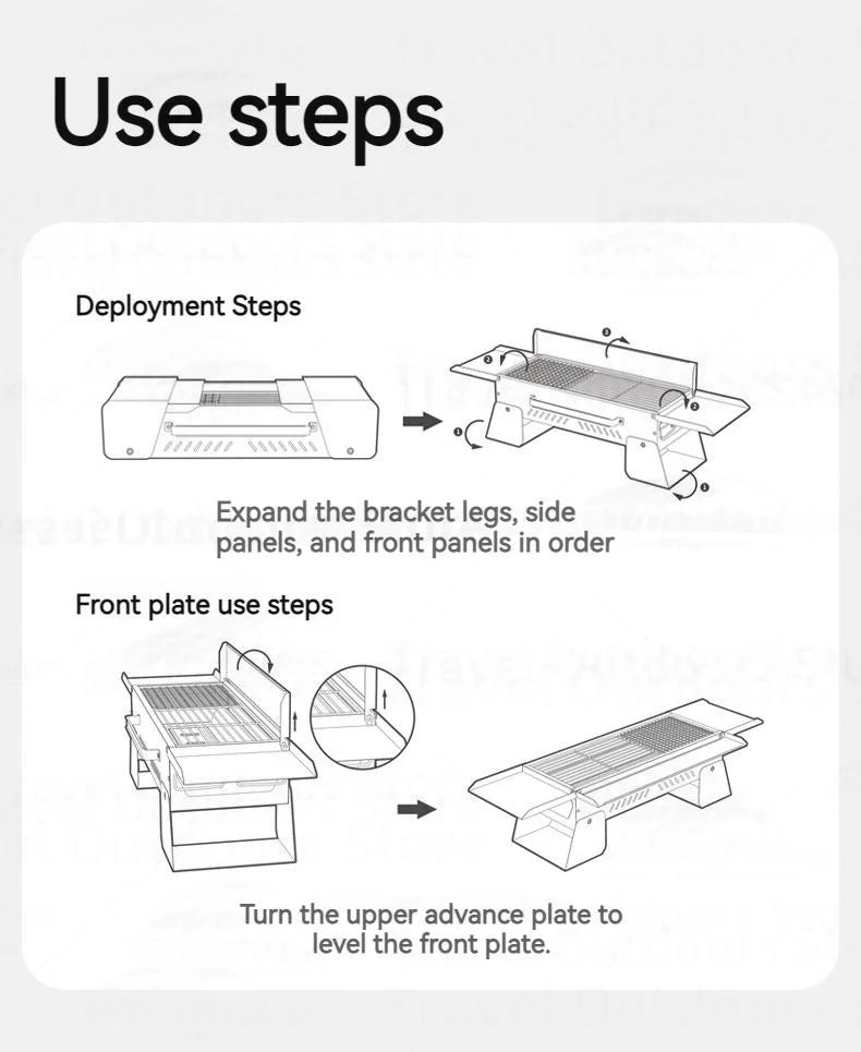 Naturehike Folding Desktop Grill Outdoor Portable Lightweight Barbecue BBQ Stove Burner Charcoal Grill Easy To Disassemble And Wash Camping Hiking