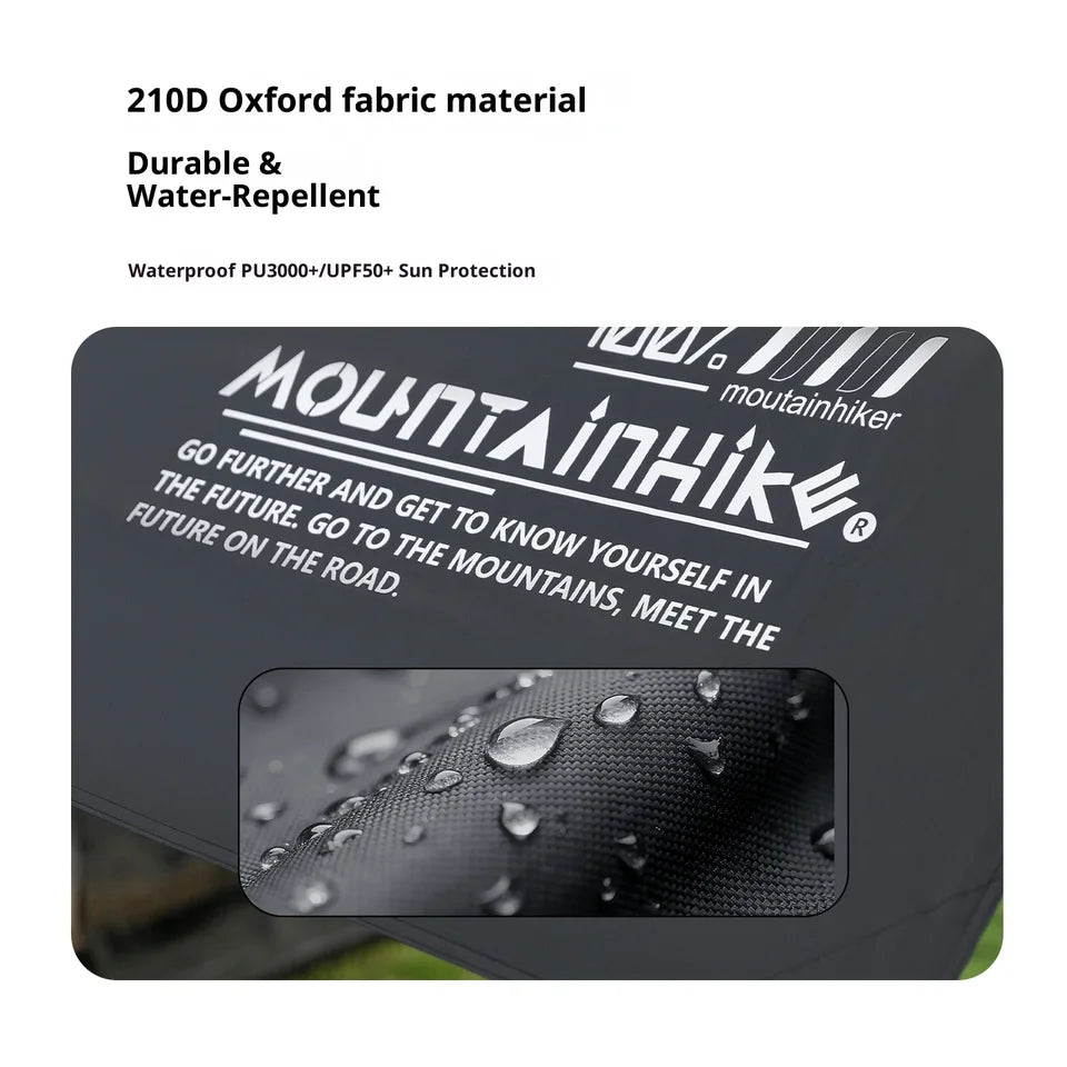 Mountainhiker AIR 8+8 PRO Inflatable Tent Spacious Interior Cabin Style 4-6 Persons Black Silver Coated Sunscreen With Extended Awning Canopy Outdoor