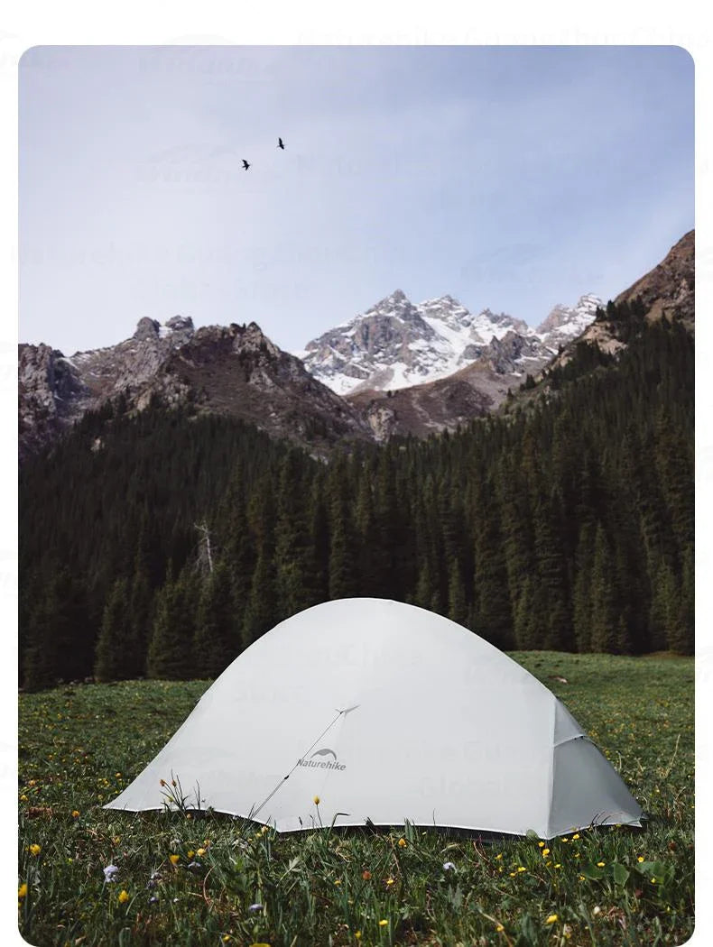 Naturehike Cloud Up UL Tent Portable Ultralight 1-2 Persons Single Double Streamlined Design 15D Nylon Waterproof Camping Backpacking Hiking Tent With Mat