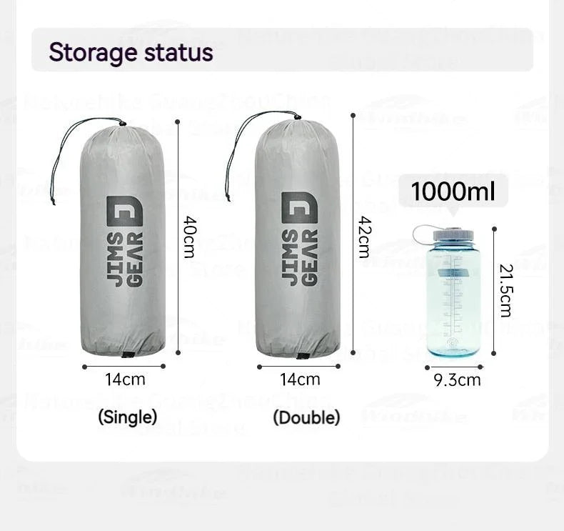 Naturehike JIM'S GEAR Series Hiking Tent Portable Ultralight Backpacking Tent 3 Bar Cross Structure 4 Seasons Tent 1-2 Persons 15D Nylon Waterproof