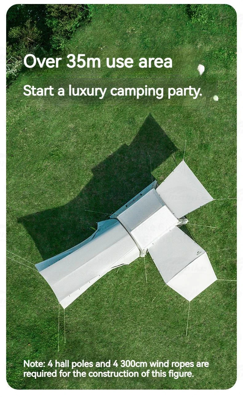 Naturehike AIR 7.0 Inflatable Car Tail Tent Portable SUV MPV Side Tunnel Tent Sunshade Waterproof Beach Car Rear Tent Camping Outdoor 35㎡ With Canopy