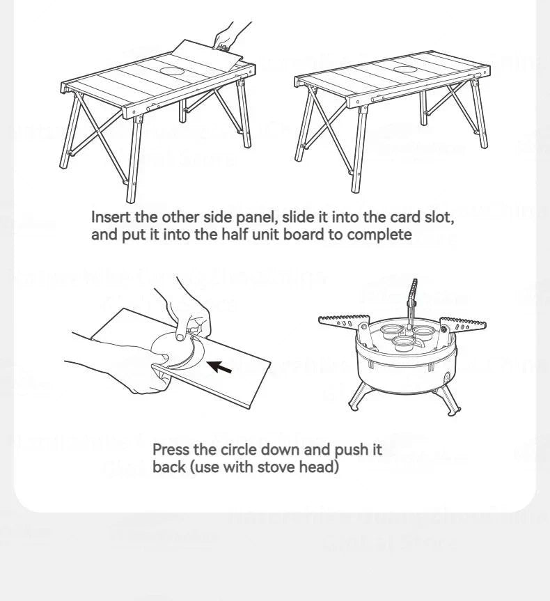 Naturehike IGT Aluminum Alloy Folding Table Multifunctional Quick-Open Table Removable BBQ Grill Wood Picnic Fishing Hiking Camping Outdoor