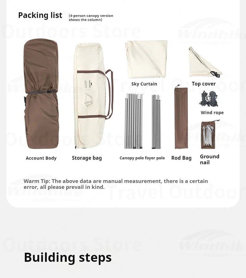 Naturehike ANGO PLUS Automatic Tent Upgraded Portable Lightweight 3-4 Persons Quick Opening Tent Camping Park Canopy Tent Integrated Tent Waterproof