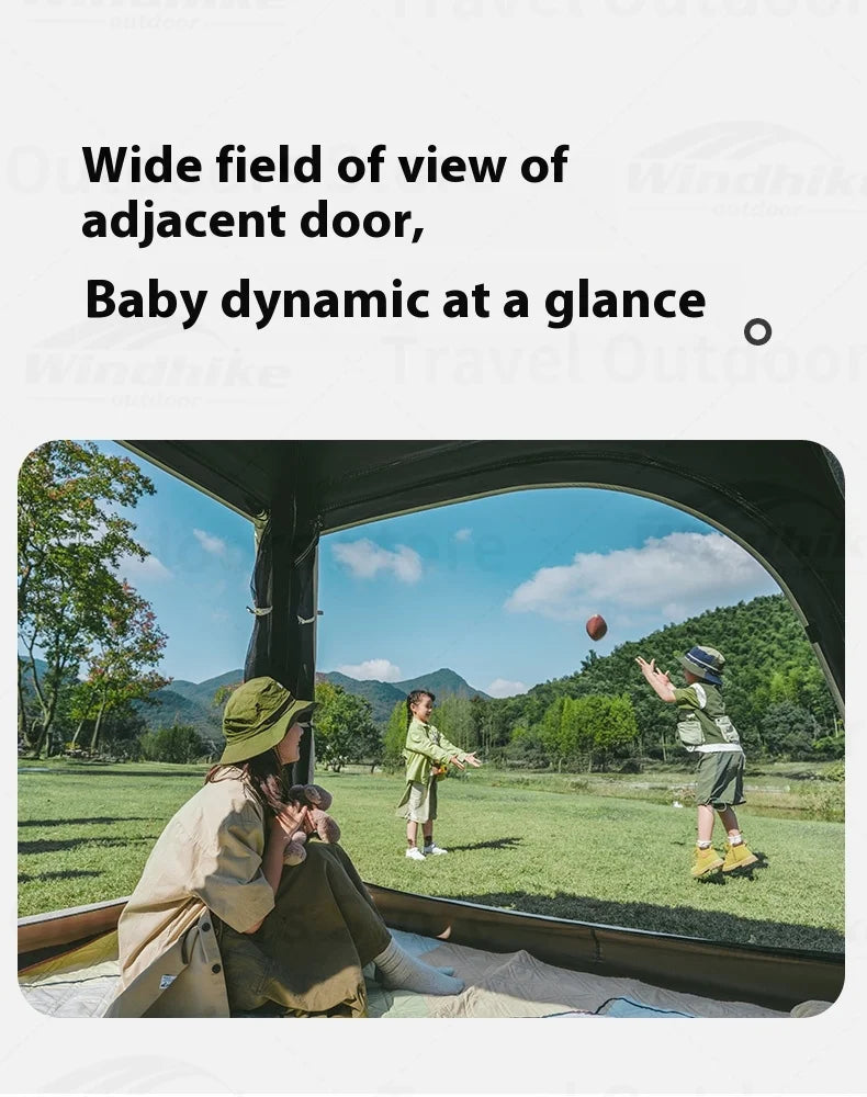 Naturehike ANGO PLUS Automatic Tent Upgraded Portable Lightweight 3-4 Persons Quick Opening Tent Camping Park Canopy Tent Integrated Tent Waterproof