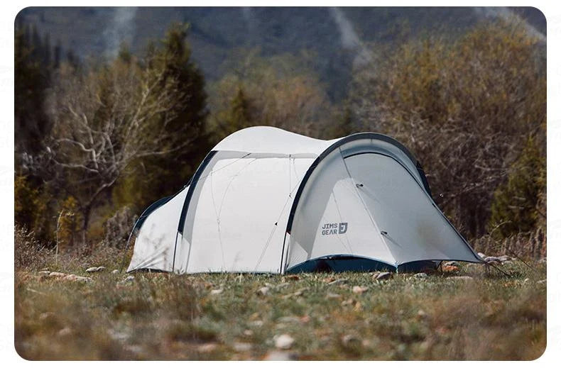 Naturehike JIM'S GEAR Series Trekking Tent Portable Ultralight 4 Seasons Tunnel Tent Camping Outdoor Hiking Picnic Beach Travel Tent 2 Person Nylon Waterproof Heavy Duty Original Nature Hike