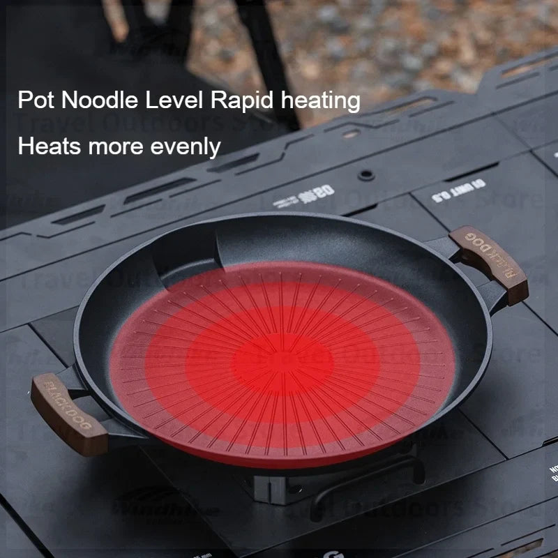 BLACKDOG Multifunctional Baking Pan 2-5 People Rapid Heating Non-Stick For Indoor Outdoor Compatible With Multiple Stoves Camping Equipment